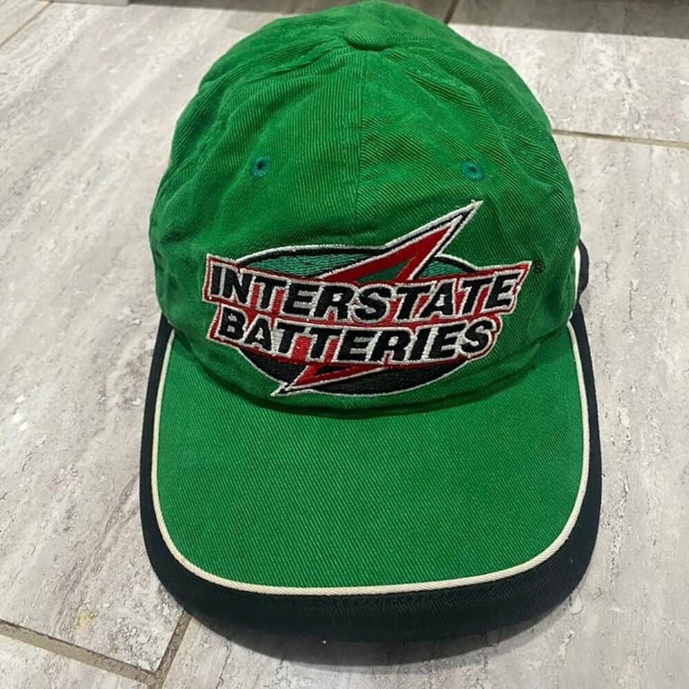 Vintage Interstate Batteries Hat 90s NASCAR Racing Bobby Labonte Snapback Cap